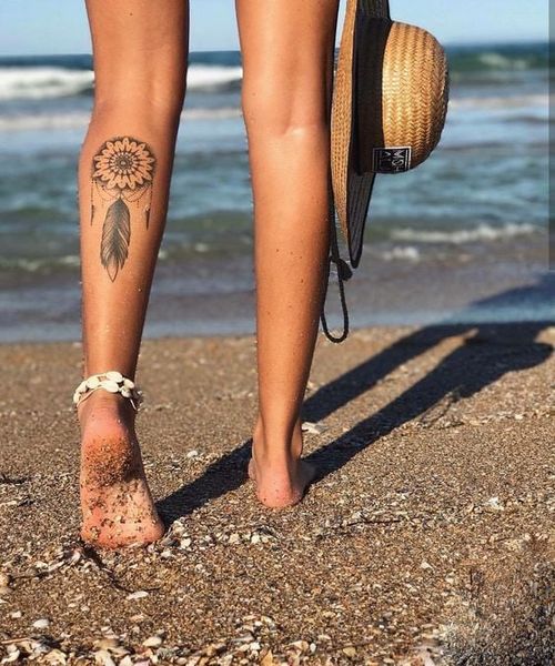 tatuaje mujer pierna abajo - Tatuajes para Mujeres en las Piernas