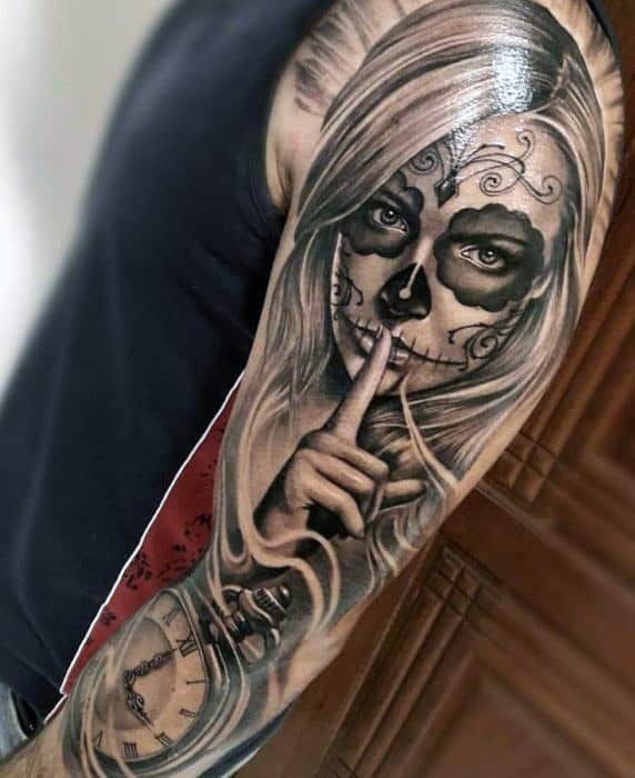 tatuajes catrinas hombres 4 - Catrinas en Tatuajes