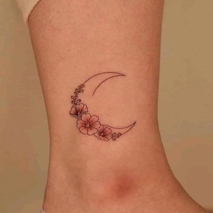 tatuajes lunas flores 2 - tatuajes de luna