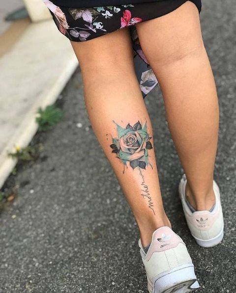 tatuajes mujeres pierna abajo 8 - Tatuajes para Mujeres en las Piernas