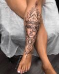 tatuajes mujeres piernas 2 - Tatuajes de sol y luna