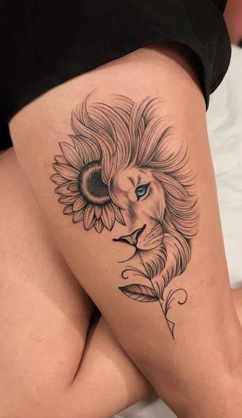 tatuajes mujeres piernas 6 - Tatuajes de sol y luna