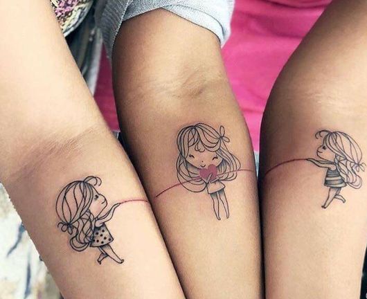 ▷ 74 Ideas de Tatuajes para Hermanas Bonitos y Significados